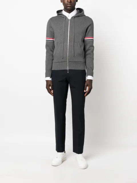 Thom Browne milano stitch RWB armband hoodie