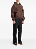 Manière De Voir Cropped suede hoodie - brown
