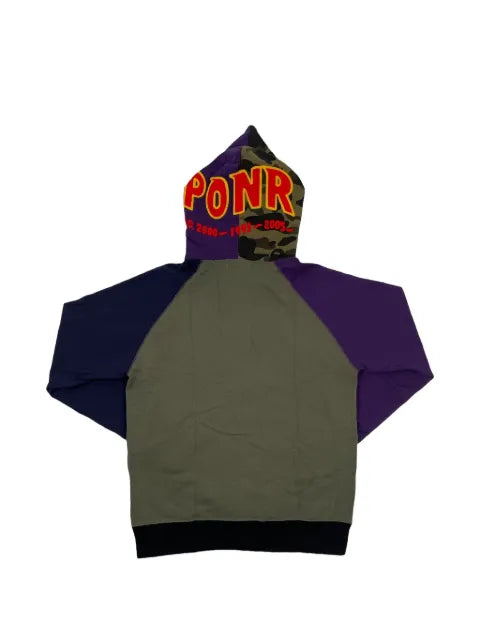 A BATHING APE® PONR shark-logo full-zip hoodie